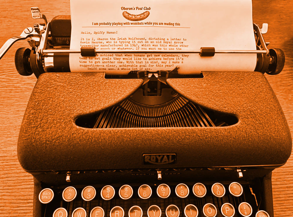 Vintage 1947 Royal typewriter on a wooden table